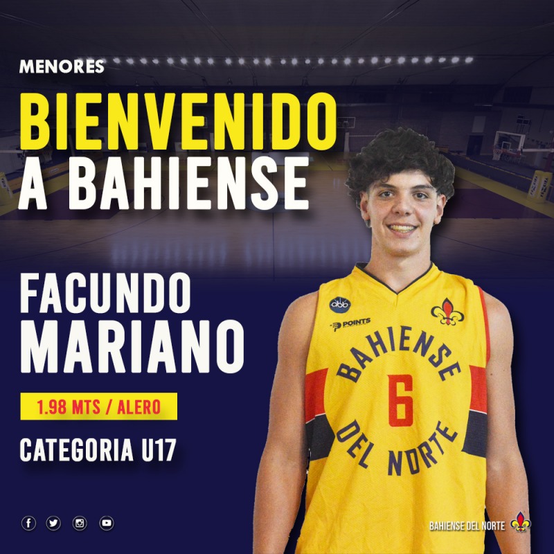 Facundo Mariano lleg a Bahiense y lo recibi Manu Ginobili